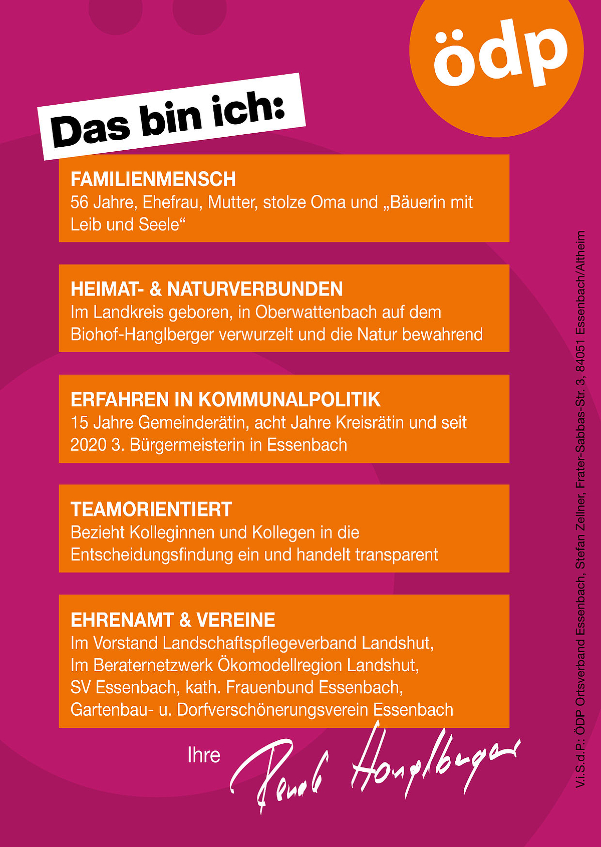 Vorstellung Renate Hanglberger